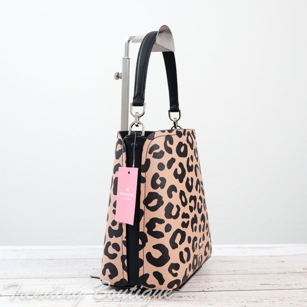 NWT Kate Spade Darcy Graphic Leopard Small Bucket - Picture 5 of 11